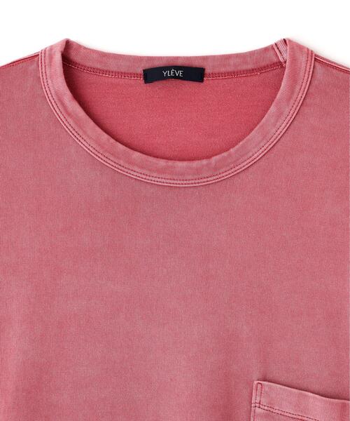 YLEVE(イレーヴ)の「YLEVE / COTTON RAYON PIGMENT DYE POCKET T-SHIRT(Tシャツ/カットソー・メンズ・レッド/ネイビー/ホワイト・4/5)」の7枚目の写真