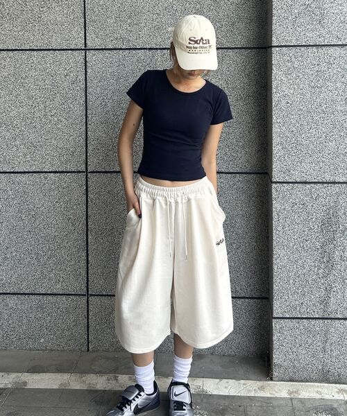 FUZZY SCAN（ファジスキャン）の「サマーシグネチャーバミューダパンツ 3カラー（その他パンツ・レディース・オートミール/クリーム/ブラック・ONE SIZE）」の9枚目の写真