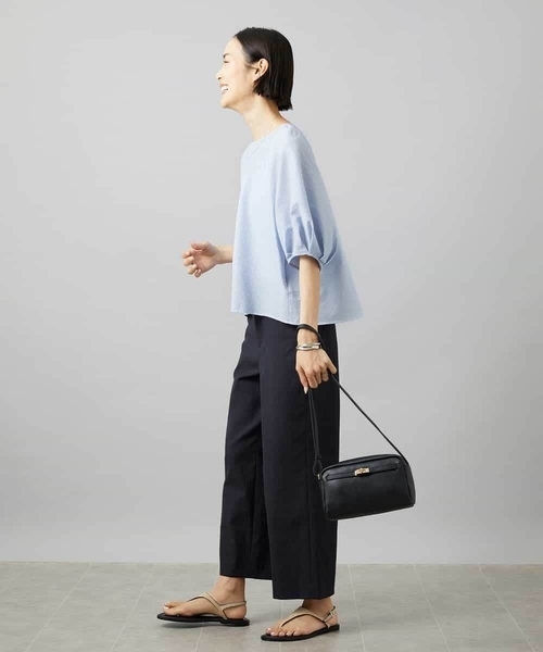 MICHEL KLEIN（ミッシェル・クラン）の「パフスリーブブラウス（シャツ/ブラウス・レディース・ダークインディゴブルー/ネイビー/ライトグレー/ブラック/ベージュ・38）」の20枚目の写真