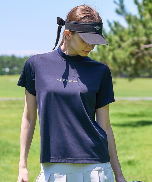 adabat(アダバット)の「【ADABAT NAVY】UVケア/接触冷感 クールタッチロゴラインモックT(Tシャツ/カットソー・レディース・ブルー系その他/ホワイト・38/40/42)」の14枚目の写真