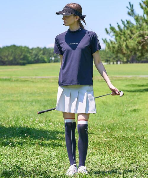 adabat(アダバット)の「【ADABAT NAVY】UVケア/接触冷感 クールタッチロゴラインモックT(Tシャツ/カットソー・レディース・ブルー系その他/ホワイト・38/40/42)」の15枚目の写真