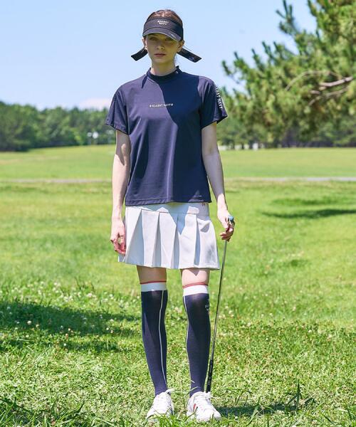 adabat(アダバット)の「【ADABAT NAVY】UVケア/接触冷感 クールタッチロゴラインモックT(Tシャツ/カットソー・レディース・ブルー系その他/ホワイト・38/40/42)」の16枚目の写真
