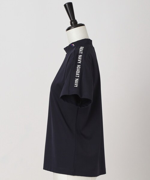 adabat(アダバット)の「【ADABAT NAVY】UVケア/接触冷感 クールタッチロゴラインモックT(Tシャツ/カットソー・レディース・ブルー系その他/ホワイト・38/40/42)」の17枚目の写真