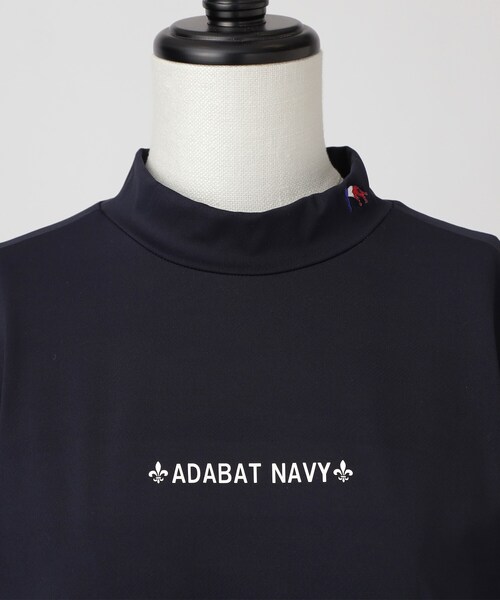 adabat(アダバット)の「【ADABAT NAVY】UVケア/接触冷感 クールタッチロゴラインモックT(Tシャツ/カットソー・レディース・ブルー系その他/ホワイト・38/40/42)」の19枚目の写真