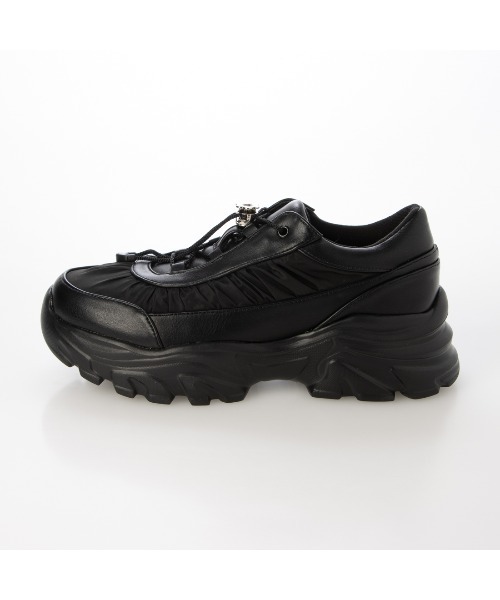 EVOL（イーボル）の「【S-LLサイズ展開・軽量】フラワーパーツコードスニーカー JB4105（スニーカー・レディース・ブラック/アイボリー・LL/M/L/S）」の12枚目の写真