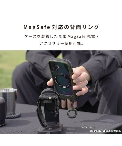 ROOT CO.（ルート）の「iPhone 17/17e/16e 専用 ROOT CO. GRAVITY Shock Resist Case Hold Plus. ケース（スマホケース/カバー・メンズ・ホワイト/カーキ/アッシュブラウン/ブラック・iPhone 17/iPhone 16e/17e）」の8枚目の写真