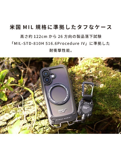 ROOT CO.（ルート）の「iPhone 17/17e/16e 専用 ROOT CO. GRAVITY Shock Resist Case Hold Plus. ケース（スマホケース/カバー・メンズ・ホワイト/カーキ/アッシュブラウン/ブラック・iPhone 17/iPhone 16e/17e）」の12枚目の写真