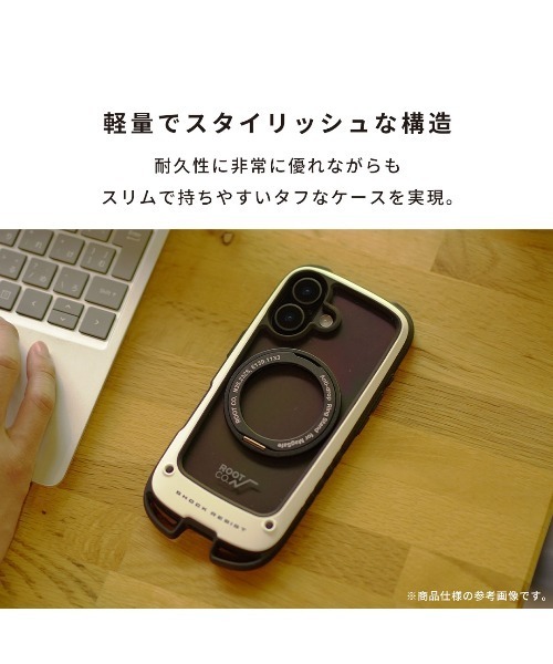 ROOT CO.（ルート）の「iPhone 17/17e/16e 専用 ROOT CO. GRAVITY Shock Resist Case Hold Plus. ケース（スマホケース/カバー・メンズ・ホワイト/カーキ/アッシュブラウン/ブラック・iPhone 17/iPhone 16e/17e）」の13枚目の写真