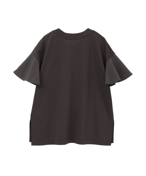 Tiara(ティアラ)の「フレアスリーブTシャツ(Tシャツ/カットソー・レディース・ブラック/ホワイト/チャコールグレー・FREE)」の10枚目の写真