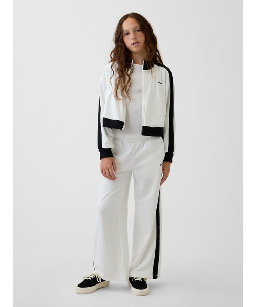 GAP(ギャップ)の「ヴィンテージソフト フレンチテリー バギートラックスウェットパンツ (キッズ)(スウェットパンツ・キッズ・オフホワイト/ブラック・160cm/150cm/140cm/120cm/130cm/110cm)」の3枚目の写真