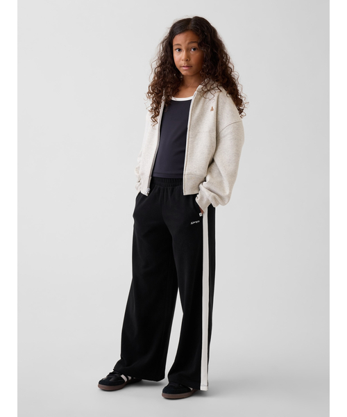 GAP(ギャップ)の「ヴィンテージソフト フレンチテリー バギートラックスウェットパンツ (キッズ)(スウェットパンツ・キッズ・オフホワイト/ブラック・160cm/150cm/140cm/120cm/130cm/110cm)」の4枚目の写真