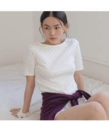 Dot slim t-shirt [TISP06TS01]_Ivory