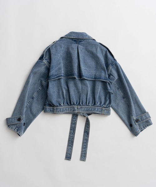 MAISON SPECIAL(メゾンスペシャル)の「【2026Autumn PRE-ORDER】Denim Short Trench Coat/デニムショートトレンチ(トレンチコート・レディース・ブルー・FREE)」の18枚目の写真