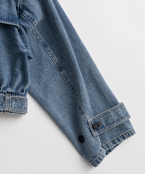 MAISON SPECIAL(メゾンスペシャル)の「【2026Autumn PRE-ORDER】Denim Short Trench Coat/デニムショートトレンチ(トレンチコート・レディース・ブルー・FREE)」の19枚目の写真