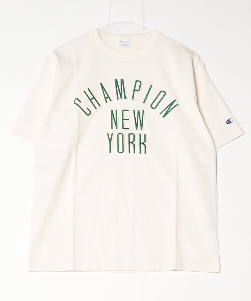 FREAK'S STORE(フリークスストア)の「Champion/チャンピオン SHORT SLEEVE T-SHIRT/ロゴ半袖Tシャツ(Tシャツ/カットソー・レディース・ネイビー/ナチュラル/チャコールグレー・MEDIUM)」の3枚目の写真