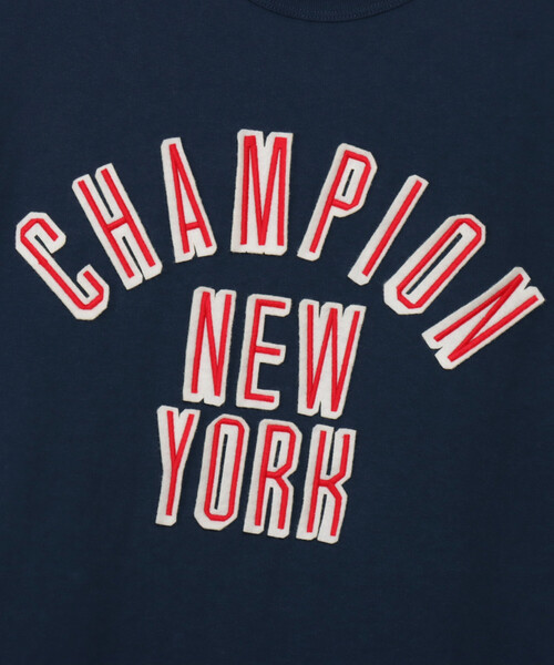 FREAK'S STORE(フリークスストア)の「Champion/チャンピオン SHORT SLEEVE T-SHIRT/ロゴ半袖Tシャツ(Tシャツ/カットソー・レディース・ネイビー/ナチュラル/チャコールグレー・MEDIUM)」の4枚目の写真
