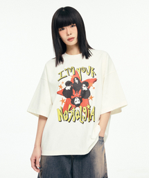 ノスタルジア オーバーサイズ グラフィックTシャツ_アイボリー