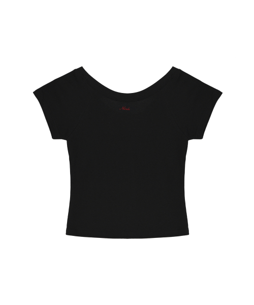 NICK&NICOLE(ニックアンドニコール)の「RAGLAN SCOOP NECK TOP_BLACK(Tシャツ/カットソー・レディース・その他・FREE)」の5枚目の写真
