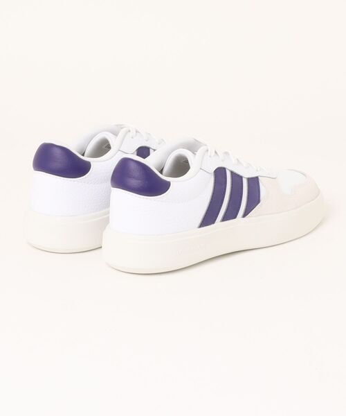 adidas（アディダス）の「adidas アディダス LITECOURT M【軽量】メンズスニーカー(ライトコートM) KJ1980 フットウェアホワイト/カレッジパープル/コアホワイト（スニーカー・メンズ・ホワイト×ブラック・25.5cm/26.0cm/26.5cm/27.0cm/27.5cm/28.0cm/29.0cm/30.0cm/31cm）」の2枚目の写真
