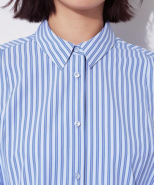 INDIVI(インディヴィ)の「【UV/接触冷感/高ストレッチ】フロントタックシャツ(シャツ/ブラウス・レディース・ホワイト/サックスブルー系・05/13/15 /19/34/38)」の15枚目の写真