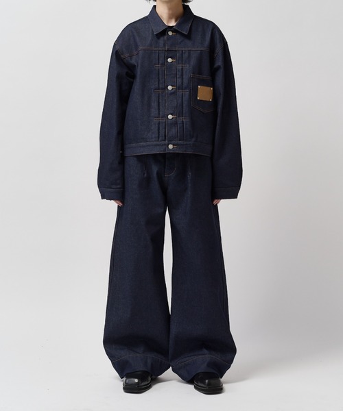 Lui's(ルイス)の「【Neucon】FRONT PATCH WIDE-LEG JEANS / フロントパッチワイドレッグデニムパンツ / セットアップ対応(デニムパンツ・メンズ・インディゴブルー/ブラック・1/2)」の21枚目の写真
