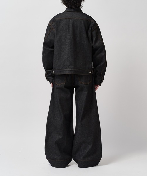 Lui's(ルイス)の「【Neucon】FRONT PATCH WIDE-LEG JEANS / フロントパッチワイドレッグデニムパンツ / セットアップ対応(デニムパンツ・メンズ・インディゴブルー/ブラック・1/2)」の19枚目の写真