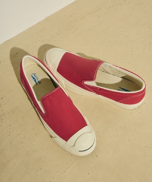 CONVERSE(コンバース)の「CONVERSE コンバース JP CL SLIP-ON ジャックパーセル CL スリップオン 33301521 RED(スニーカー・メンズ・レッド・5h/6h/7/7h/8/8h/9/9h/10h/11h/4/4h/5)」の1枚目の写真