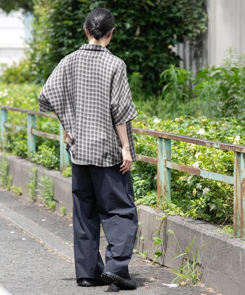 EKAL(エカル)の「『速乾』パナマライク リラックスチェックシャツ(シャツ/ブラウス・レディース・グレー系その他/ベージュ系その他・ONE)」の18枚目の写真