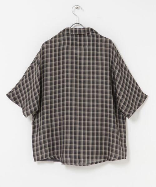 EKAL(エカル)の「『速乾』パナマライク リラックスチェックシャツ(シャツ/ブラウス・レディース・グレー系その他/ベージュ系その他・ONE)」の21枚目の写真