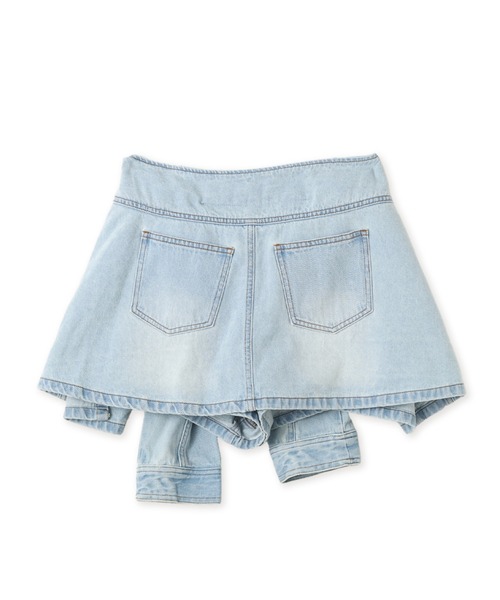 atmos pink(アトモスピンク)の「atmos pink Denim Wrap Short Pants / アトモス ピンク ラップ ショート パンツ(デニムパンツ・レディース・ブラック/ブルー・S/M)」の3枚目の写真