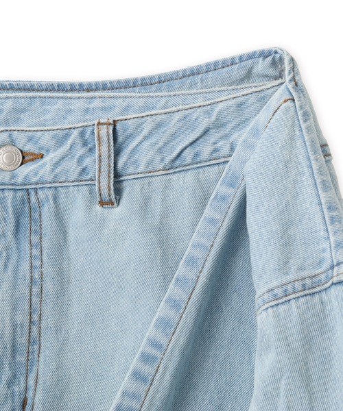atmos pink(アトモスピンク)の「atmos pink Denim Wrap Short Pants / アトモス ピンク ラップ ショート パンツ(デニムパンツ・レディース・ブラック/ブルー・S/M)」の5枚目の写真