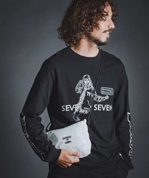 seventy seven（セブンティセブン）の「mko13773- nylon rip stop shoulder bag サコッシュ(7726W340)（ショルダーバッグ・メンズ・ホワイト/ネイビー/ブラック×ホワイト/ブラック×ゴールド・FREE）」の16枚目の写真