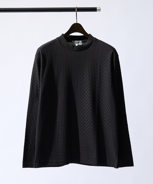 ABAHOUSE GRAY(アバハウスグレイ)の「【チェック柄】リンクス ブロック 長袖 Tシャツ(Tシャツ/カットソー・メンズ・ブラック/ホワイト/グレイッシュブルー/グレイッシュベージュ・46/48/44)」の6枚目の写真