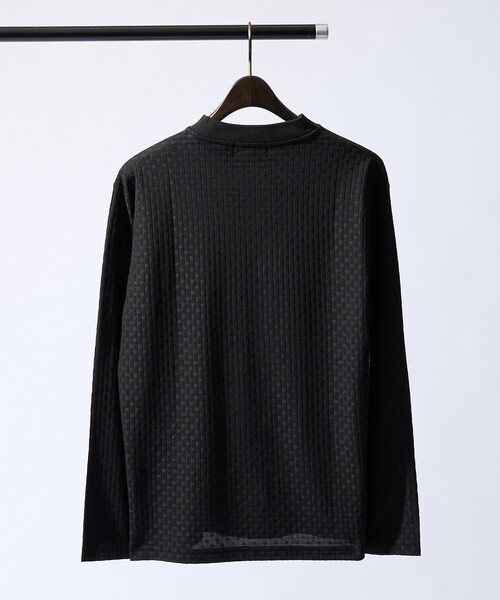 ABAHOUSE GRAY(アバハウスグレイ)の「【チェック柄】リンクス ブロック 長袖 Tシャツ(Tシャツ/カットソー・メンズ・ブラック/ホワイト/グレイッシュブルー/グレイッシュベージュ・46/48/44)」の7枚目の写真