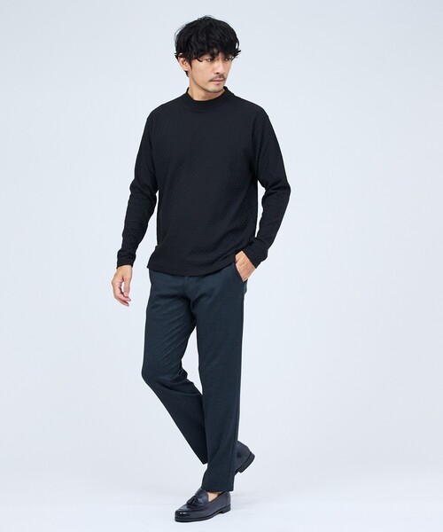 ABAHOUSE GRAY(アバハウスグレイ)の「【チェック柄】リンクス ブロック 長袖 Tシャツ(Tシャツ/カットソー・メンズ・ブラック/ホワイト/グレイッシュブルー/グレイッシュベージュ・46/48/44)」の11枚目の写真