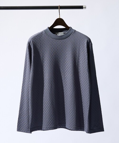 ABAHOUSE GRAY(アバハウスグレイ)の「【チェック柄】リンクス ブロック 長袖 Tシャツ(Tシャツ/カットソー・メンズ・ブラック/ホワイト/グレイッシュブルー/グレイッシュベージュ・46/48/44)」の21枚目の写真