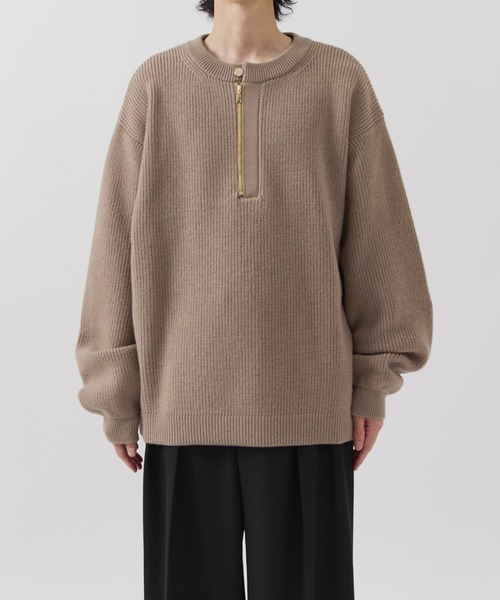 CULLNI(クルニ)の「【CULLNI for Lui's】ハーフジップニット(ニット/セーター・メンズ・ブラック/ベージュ/グレー・1/2)」の20枚目の写真