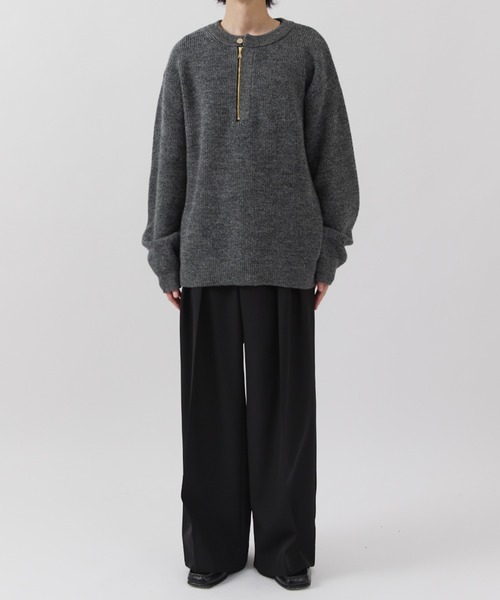 CULLNI(クルニ)の「【CULLNI for Lui's】ハーフジップニット(ニット/セーター・メンズ・ブラック/ベージュ/グレー・1/2)」の18枚目の写真
