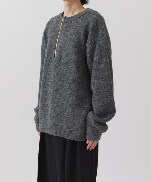 CULLNI(クルニ)の「【CULLNI for Lui's】ハーフジップニット(ニット/セーター・メンズ・ブラック/ベージュ/グレー・1/2)」の15枚目の写真