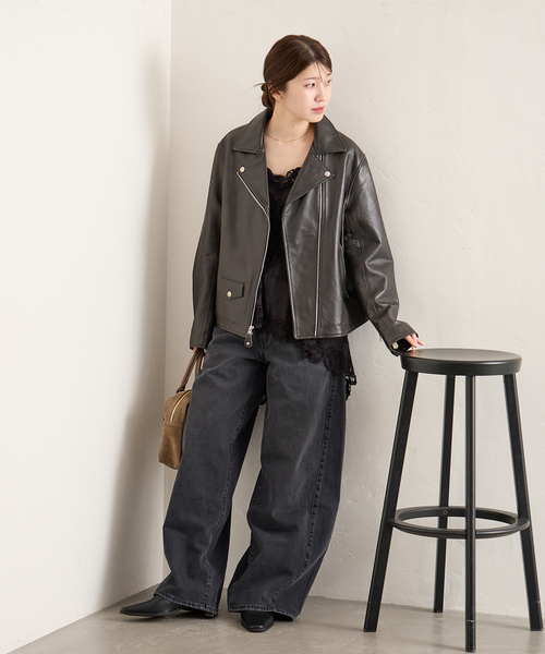 schott(ショット)の「別注【Schott/ショット】for JS ラムレザー ダブルライダース ジャケット(ライダースジャケット・レディース・ブラック・MEDIUM/LARGE)」の22枚目の写真