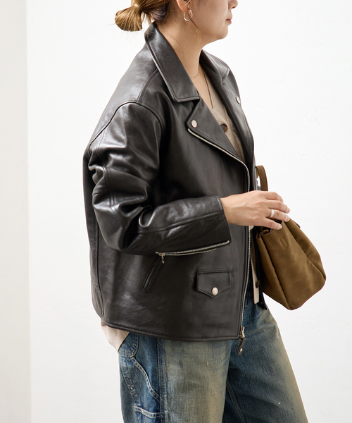 schott(ショット)の「別注【Schott/ショット】for JS ラムレザー ダブルライダース ジャケット(ライダースジャケット・レディース・ブラック・MEDIUM/LARGE)」の20枚目の写真
