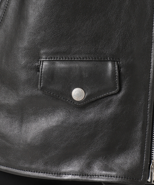 schott(ショット)の「別注【Schott/ショット】for JS ラムレザー ダブルライダース ジャケット(ライダースジャケット・レディース・ブラック・MEDIUM/LARGE)」の6枚目の写真