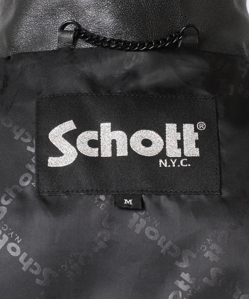 schott(ショット)の「別注【Schott/ショット】for JS ラムレザー ダブルライダース ジャケット(ライダースジャケット・レディース・ブラック・MEDIUM/LARGE)」の3枚目の写真