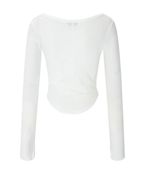 PLEASENOFOLLOW(プリーズノーフォロー)の「Deba Long Sleeve Top (White)(Tシャツ/カットソー・レディース・その他・FREE)」の3枚目の写真
