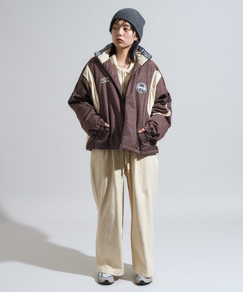 FREAK'S STORE(フリークスストア)の「UMBRO × FREAK'S STORE/アンブロ 別注 Padding Track Jacket/別注 パディング トラックジャケット/中綿トラックジャケット(その他アウター・レディース・ナチュラル/ダークブラウン/ブラウン・フリ-)」の20枚目の写真