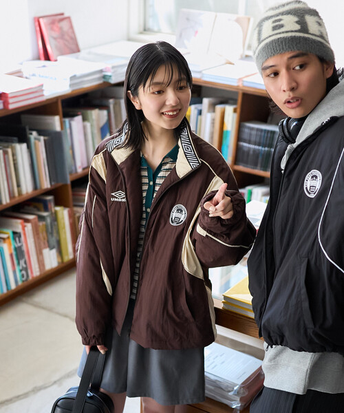 FREAK'S STORE(フリークスストア)の「UMBRO × FREAK'S STORE/アンブロ 別注 Padding Track Jacket/別注 パディング トラックジャケット/中綿トラックジャケット(その他アウター・レディース・ナチュラル/ダークブラウン/ブラウン・フリ-)」の5枚目の写真