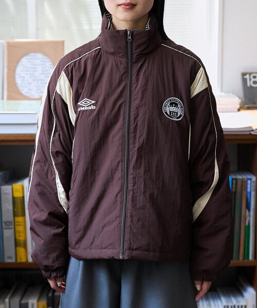 FREAK'S STORE(フリークスストア)の「UMBRO × FREAK'S STORE/アンブロ 別注 Padding Track Jacket/別注 パディング トラックジャケット/中綿トラックジャケット(その他アウター・レディース・ナチュラル/ダークブラウン/ブラウン・フリ-)」の8枚目の写真