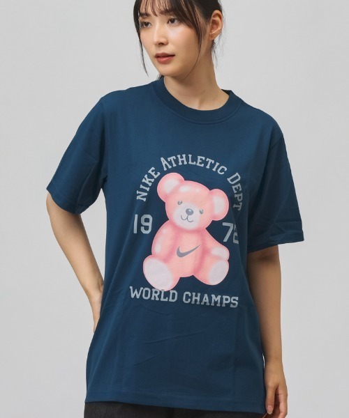 NIKE(ナイキ)の「NIKE ナイキ NSW BF VGPX S/S Tシャツ(Tシャツ/カットソー・レディース・ネイビー/ホワイト・XL/L/S/M)」の1枚目の写真