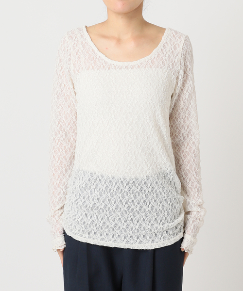 La TOTALITE(ラトータリテ)の「【洗える】袖メローカットソー(Tシャツ/カットソー・レディース・チャコールグレー/アイボリー/ブラック・FREE)」の20枚目の写真