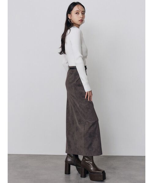 MURUA(ムルーア)の「スクエアミドルブーツ(ブーツ・レディース・ブラック/ブラウン・24.5/23.5/22.5)」の9枚目の写真